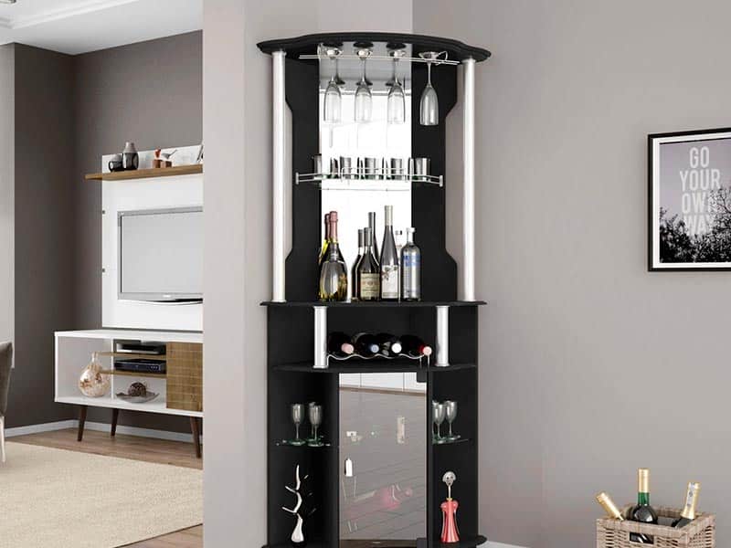 bar de canto para a sala