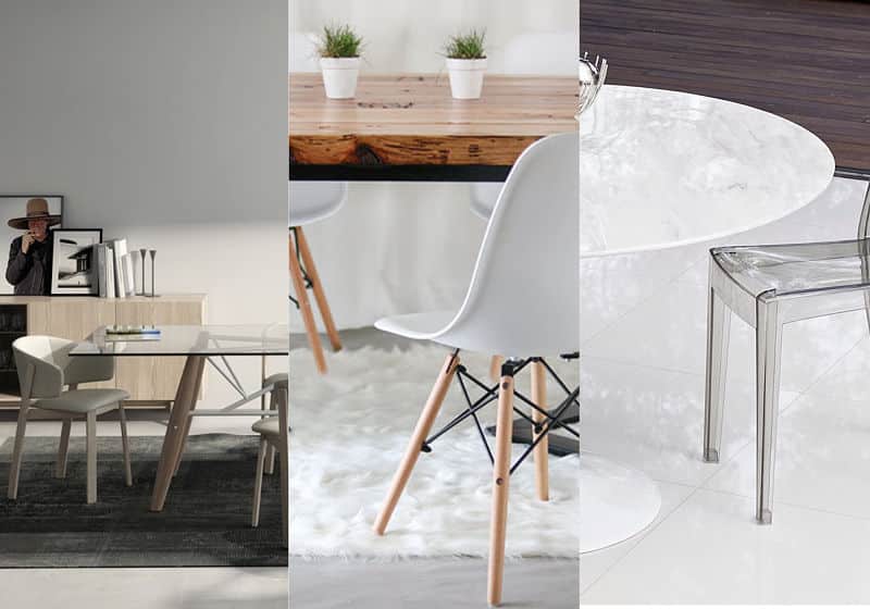 tipos de materiais para sala de jantar