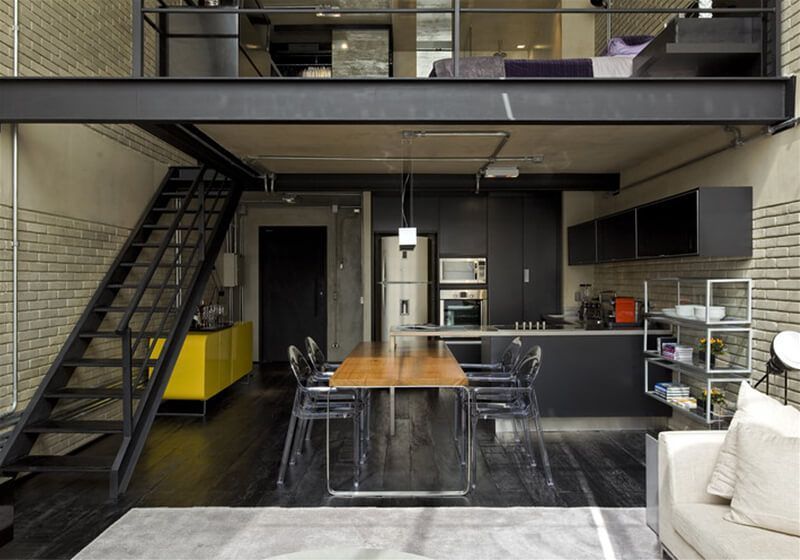 Loft com Instalações aparentes 