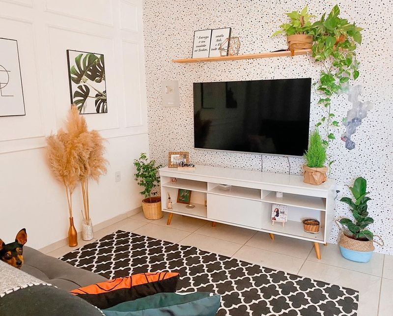 Sala pequena com decoração simples e barata