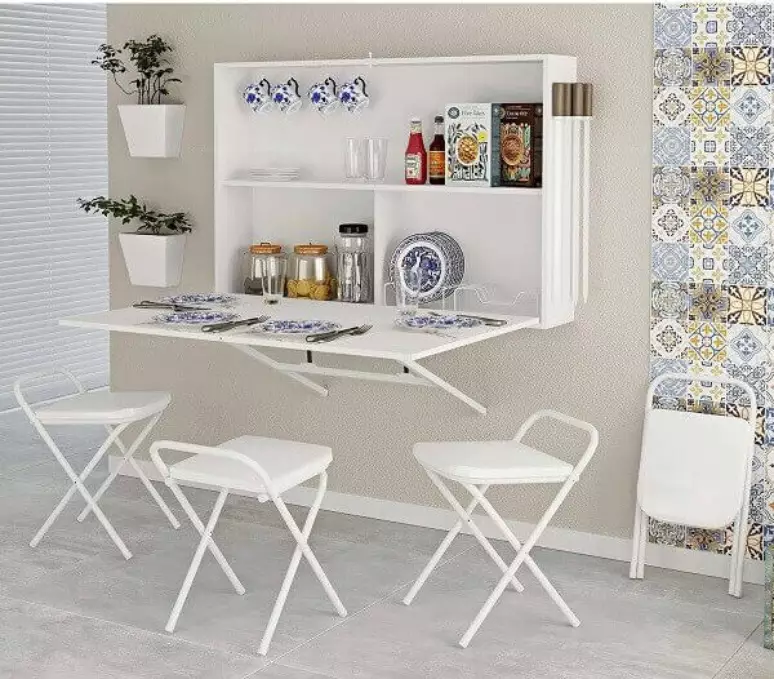 mesa dobravel suspensa para cozinha