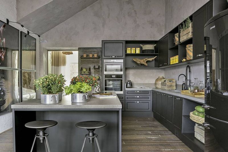 cozinha toda cinza
