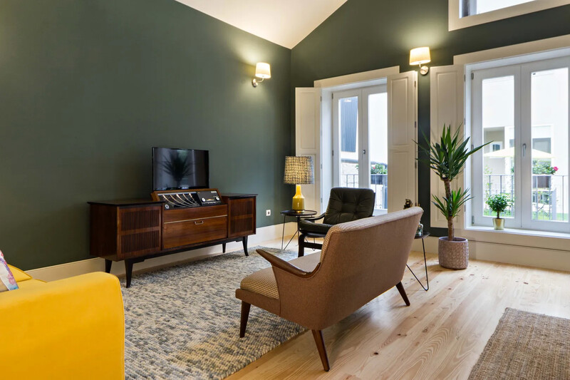 Sala de estar moderna com móveis elegantes